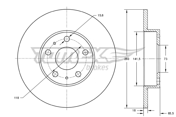 Brzdový kotúč TOMEX Brakes